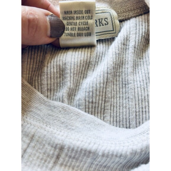 Vintage 90s Y2K Stretch Striped Ribbed Knit Shirt Whimsigoth Preppy Womens M - Picture 5 of 6